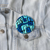 Blauer Graffitientwurf Button (Beispiel)