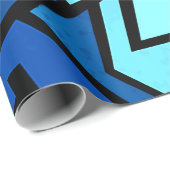 Blauer Graffitientwurf Geschenkpapier (Rolleneckpunkt)