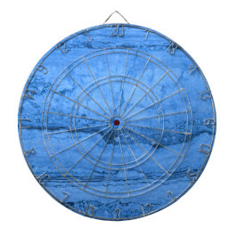 Blauer Granitmuster blauer Marmorfelsen Dartscheibe