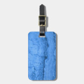 Blauer Granitmuster blauer Marmorfelsen Gepäckanhänger (Vorderseite vertikal)