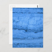 Blauer Granitmuster blauer Marmorfelsen Postkarte (Vorne/Hinten)