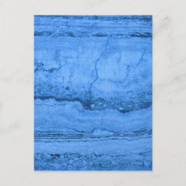 Blauer Granitmuster blauer Marmorfelsen Postkarte