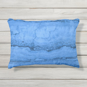 Blauer Granitmuster blauer Marmorstein Kissen Für Draußen