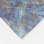 Blauer Grau Fluid Marbling Illustration Fleecedecke (Ecke)