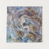 Blauer Grau Fluid Marbling Illustration Wandteppich (Vorderseite (Horizontal))