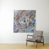Blauer Grau Fluid Marbling Illustration Wandteppich (Beispiel)