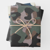 Blauer Grau Geschenkpapier Set (Beispiel)