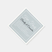 Blauer Grau Hochzeitsspass Farbe Pulver Tatsache N Serviette (Ecke)