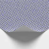 BLAUER GRAU STRICK Wrapping Paper Geschenkpapier (Ecke)