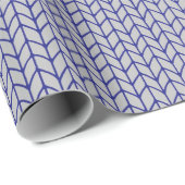 BLAUER GRAU STRICK Wrapping Paper Geschenkpapier (Rolleneckpunkt)