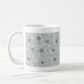 Blauer Graublasen und Silberstars Tasse (Links)