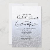 Blauer Graue Bridal Dusche Einladung (Vorderseite)