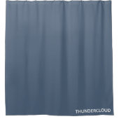 Blauer Graue Farbe von Thundercloud Duschvorhang (Vorderseite)