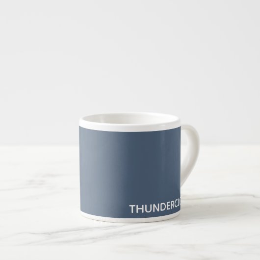 Blauer Graue Farbe von Thundercloud Espressotasse (Vorderseite Rechts)