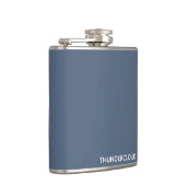 Blauer Graue Farbe von Thundercloud Flachmann (Rechts)