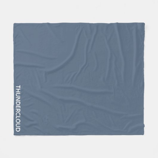 Blauer Graue Farbe von Thundercloud Fleecedecke (Vorderseite (Horizontal))