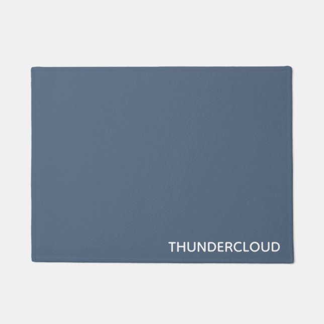 Blauer Graue Farbe von Thundercloud Fußmatte (Vorderseite)