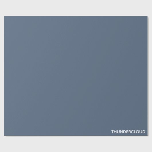 Blauer Graue Farbe von Thundercloud Geschenkpapier (Flach)