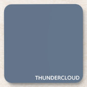 Blauer Graue Farbe von Thundercloud Getränkeuntersetzer (Vorderseite)