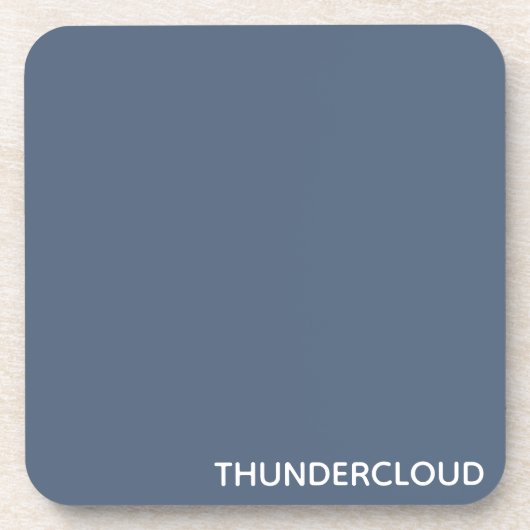 Blauer Graue Farbe von Thundercloud Getränkeuntersetzer (Vorderseite)