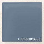 Blauer Graue Farbe von Thundercloud Glasuntersetzer (Vorderseite)