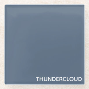 Blauer Graue Farbe von Thundercloud Glasuntersetzer