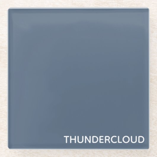 Blauer Graue Farbe von Thundercloud Glasuntersetzer (Vorderseite)