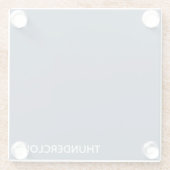 Blauer Graue Farbe von Thundercloud Glasuntersetzer (Rückseite)