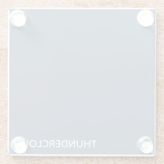 Blauer Graue Farbe von Thundercloud Glasuntersetzer (Rückseite)