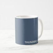 Blauer Graue Farbe von Thundercloud Kaffeetasse (VorderseiteRechts)