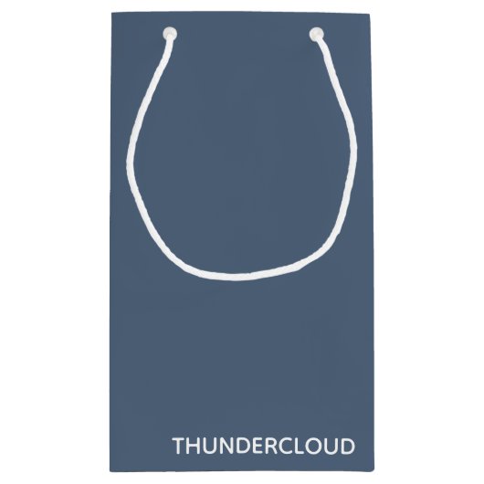 Blauer Graue Farbe von Thundercloud Kleine Geschenktüte (Rückseite)