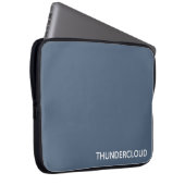 Blauer Graue Farbe von Thundercloud Laptopschutzhülle (Vorne Rechts)