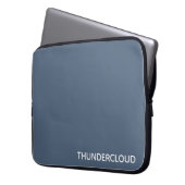 Blauer Graue Farbe von Thundercloud Laptopschutzhülle (Vorderseite Links)