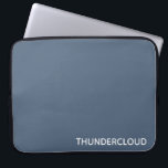 Blauer Graue Farbe von Thundercloud Laptopschutzhülle<br><div class="desc">Blaugrau wie donnernde Wolken</div>