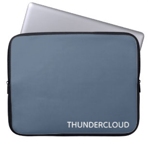 Blauer Graue Farbe von Thundercloud Laptopschutzhülle