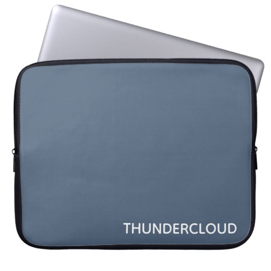 Blauer Graue Farbe von Thundercloud Laptopschutzhülle (Vorderseite)
