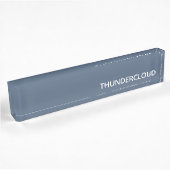 Blauer Graue Farbe von Thundercloud Namensplakette