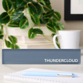 Blauer Graue Farbe von Thundercloud Namensplakette
