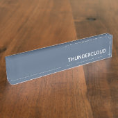 Blauer Graue Farbe von Thundercloud Namensplakette (Seite)