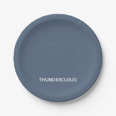 Blauer Graue Farbe von Thundercloud Pappteller (Vorderseite)