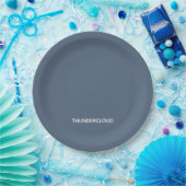 Blauer Graue Farbe von Thundercloud Pappteller (Party)