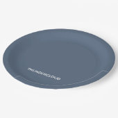 Blauer Graue Farbe von Thundercloud Pappteller (Schrägansicht)