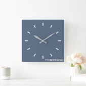 Blauer Graue Farbe von Thundercloud Quadratische Wanduhr (Zuhause)