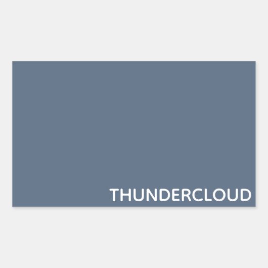 Blauer Graue Farbe von Thundercloud Rechteckiger Aufkleber (Vorderseite)