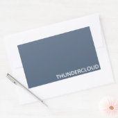 Blauer Graue Farbe von Thundercloud Rechteckiger Aufkleber (Umschlag)