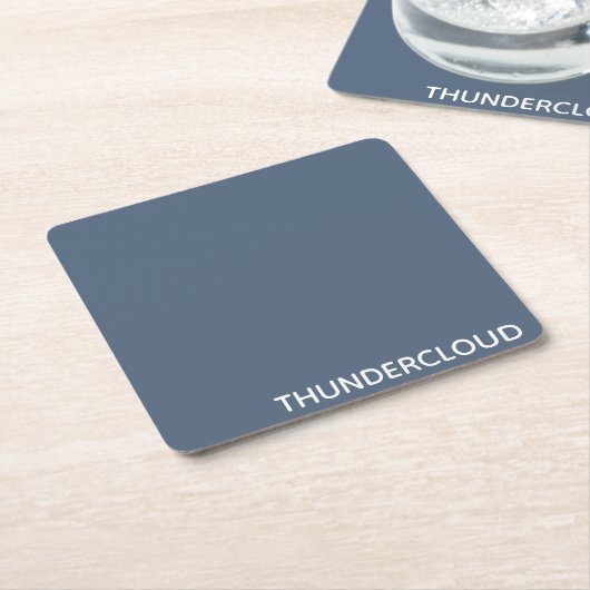 Blauer Graue Farbe von Thundercloud Rechteckiger Pappuntersetzer (angewinkelt)