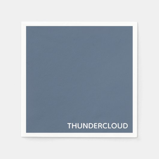 Blauer Graue Farbe von Thundercloud Serviette (Vorderseite)
