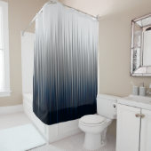 Blauer grauer Asymmetrischer Pleatstreifen Duschvorhang (Beispiel)