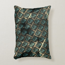 Blauer grauer Backstein-Effekt unter dunkler Stell Dekokissen