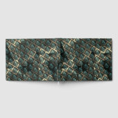 Blauer grauer Backstein-Effekt unter dunkler Stell Gästebuch (Voll)